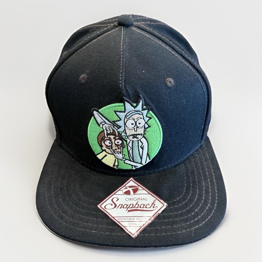 Rick And Morty Adult Black Adjustable Snapback Hat Badeball Cap